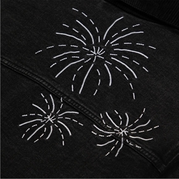 New Taylor Swift Speak Now Taylor's Version Firework Jacket Black Denim Jacket M - Picture 6 of 12